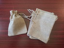 Set mit 50 Jutebeuteln 18x13cm sac en toile de Jute