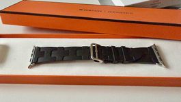 Hermès Kilim Watch Band, Schwarz 46mm