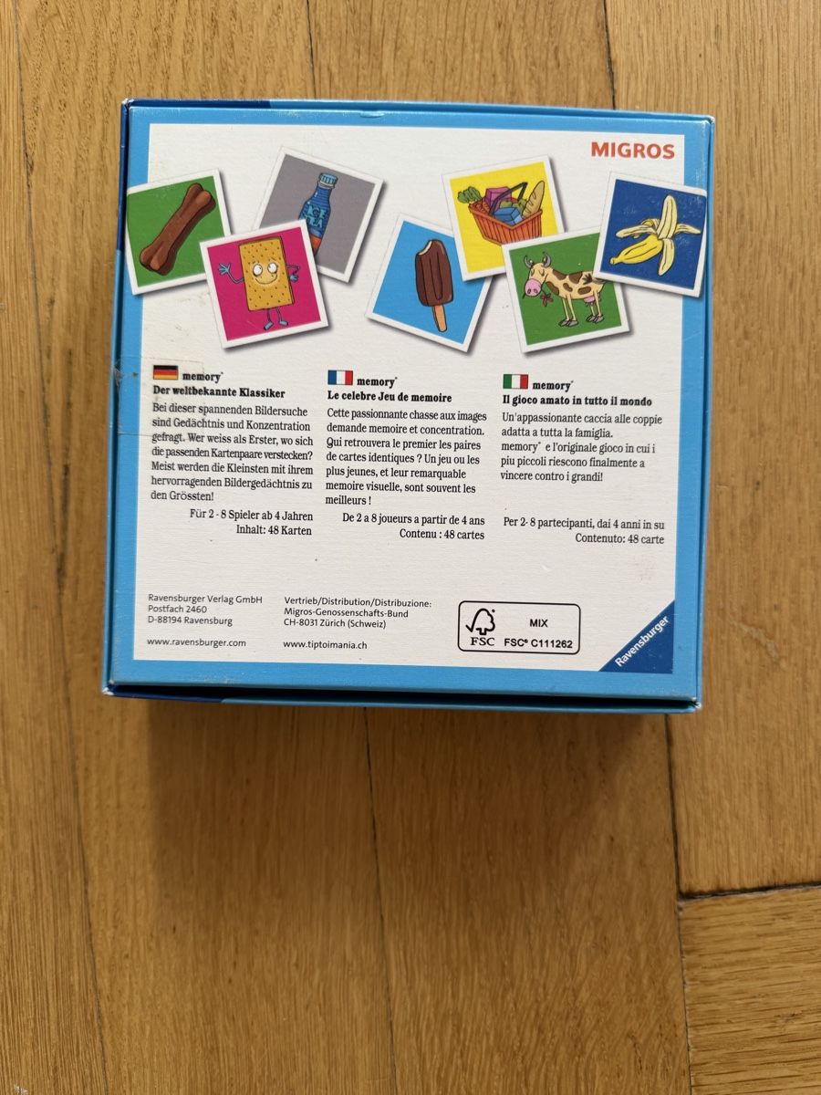 Migros Giochi: Ravensburger Memory - Migros Edition - Komplett! – Usato da Bern venduto da Elisa64 2