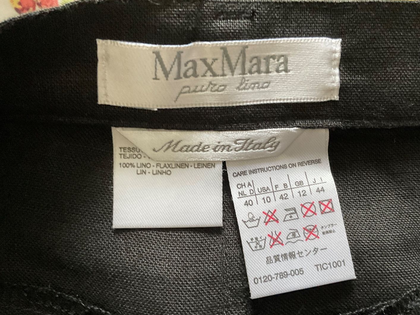 Max Mara Gonne: Max Mara Leinen Rock Gr 40 schwarz – Usato da Urdorf venduto da alda02 7