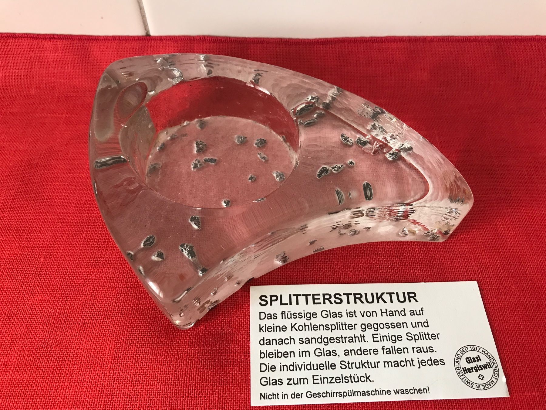 Glasi Hergiswil Bicchieri: Glasi Hergiswil,  das besondere Glas mit Splitterstruktur – Usato da Birmensdorf ZH venduto da Hilhan