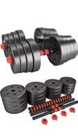30kg 3 in1 Hantelset Kurzhanteln + Langh. Supergrip Version