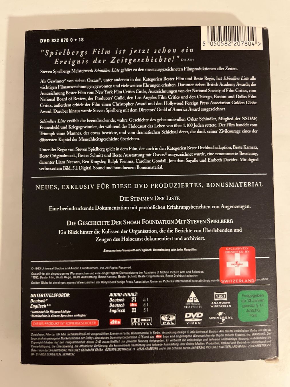 Tutti i DVDs: Schindlers Liste (2004) DVD - Special Edition – Nuovo (secondo la descrizione) da Sierre venduto da black.box 1