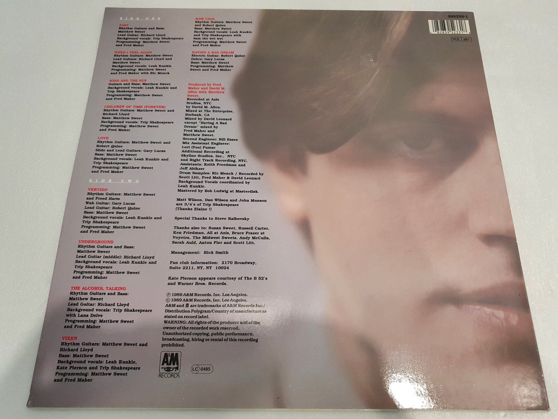 Dischi in vinile: Matthew Sweet – Earth – Usato da Uster venduto da Vinyl-Leidenschaft 1