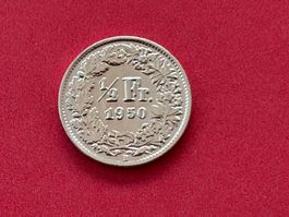 1/2 Fr. 1950 sehr schön