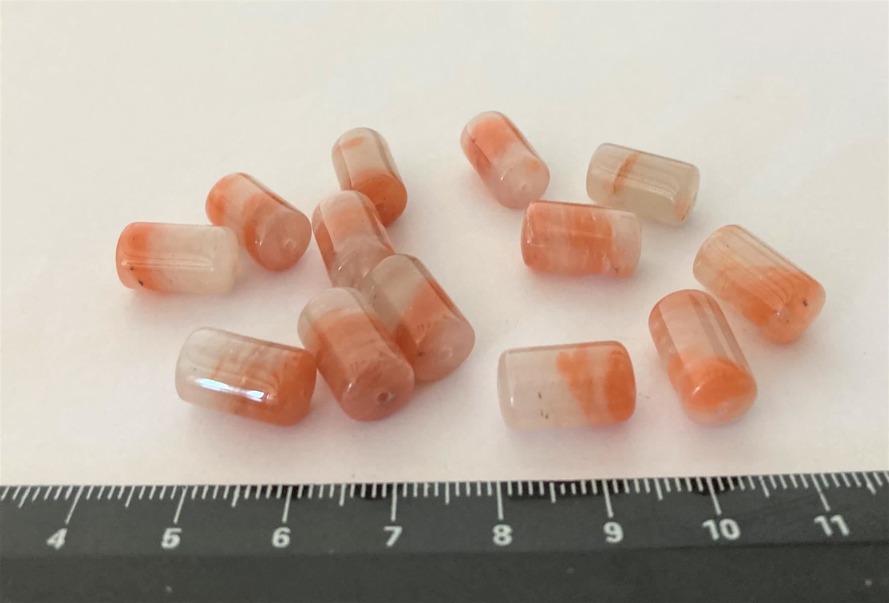 Perle (finte): 13 perles Quartz blanc orange, "tubes" / Quarz – Nuovo e nell'imballaggio originale da Goumoens-la-Ville venduto da brandonv 2
