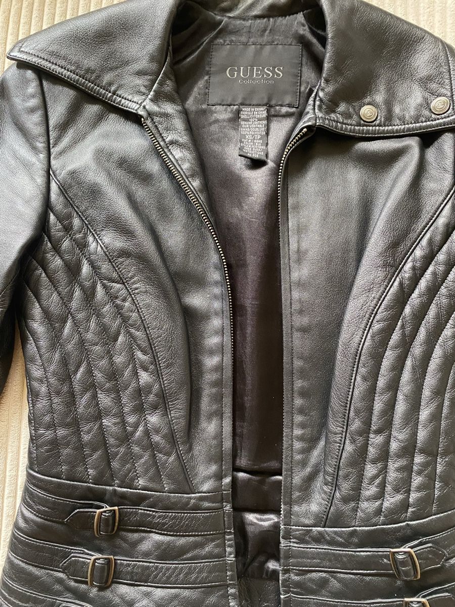 Guess Giacche: Guess Echt Lederjacke Leather Jacket Schwarz Veste XS – Nuovo (secondo la descrizione) da Langnau am Albis venduto da cynthia.jolene 2