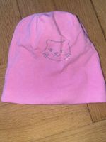 Süsse Mädchen Mütze, Grösse 47 cm, Pink mit Katze, Top!