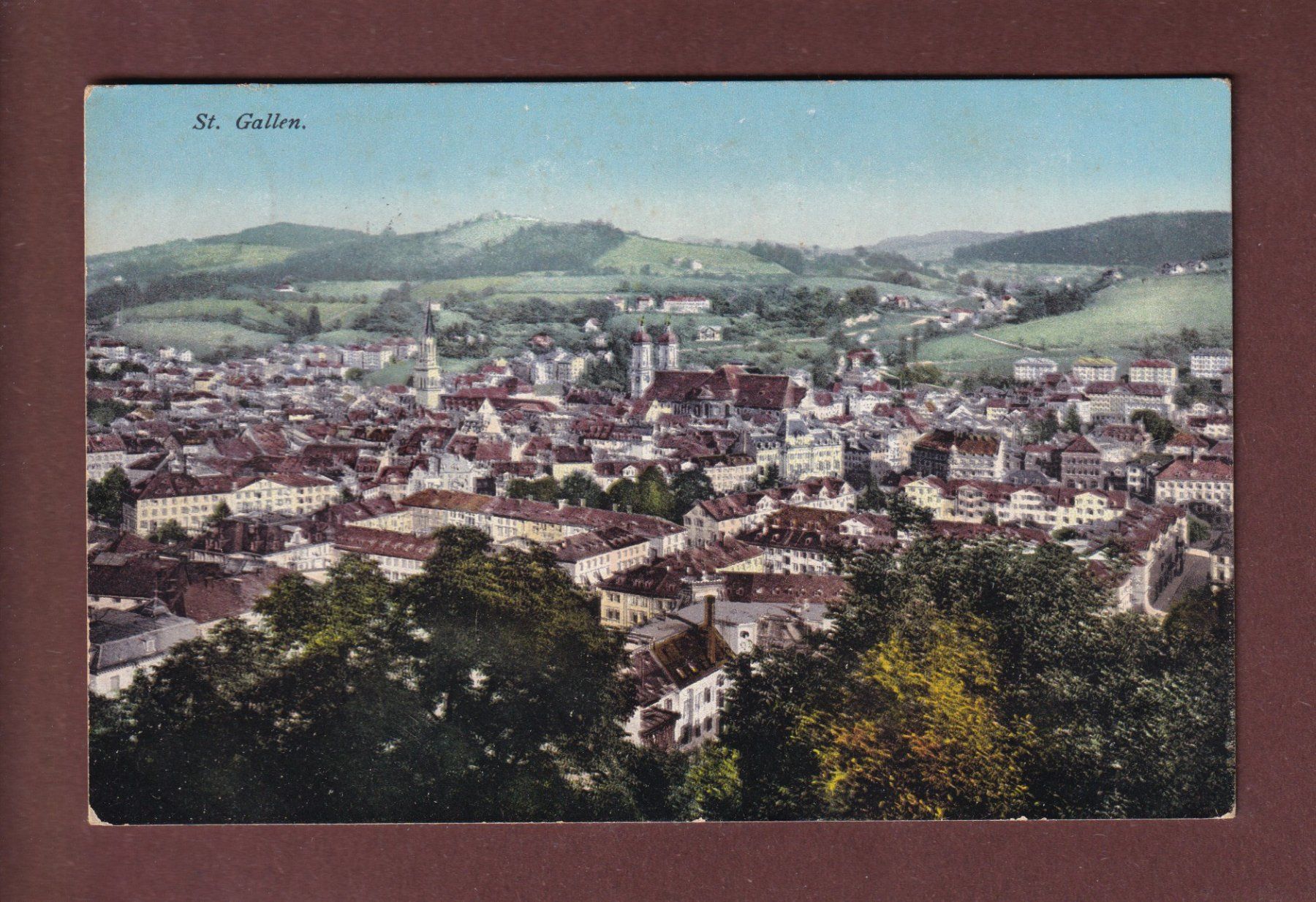 Ansichtskarten: ST. GALLEN - 1912 – Gebraucht aus Pully von nicecards-shop