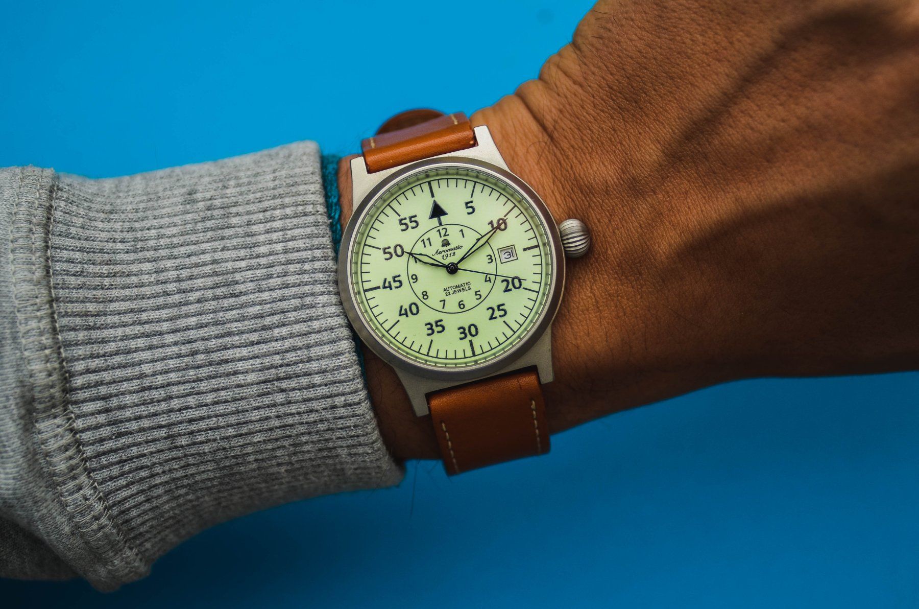 Orologi: Aeromatic Pilot Automatic Full Lumi Dial Watch – Usato da Boswil venduto da ZPwatches