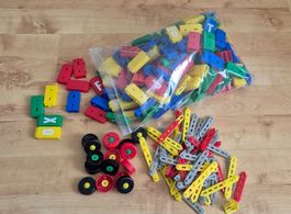 Bausteine Set Farben Buchstaben Zahlen Räder guter Zustand