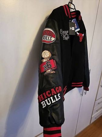 New Era Chicago Bulls bomberjacke (Leder) S-M (ORGINAL)