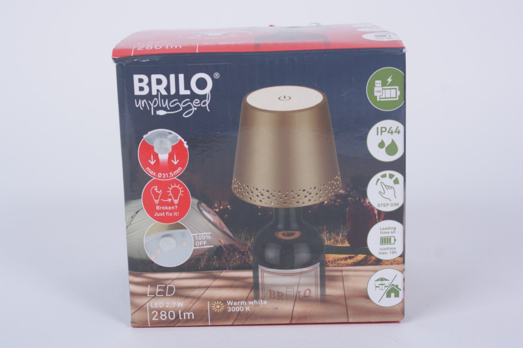 Lampen: BRILONER Flaschenlicht gold - 2 – Gebraucht aus Zollikofen von Restwert_Zollikofen
