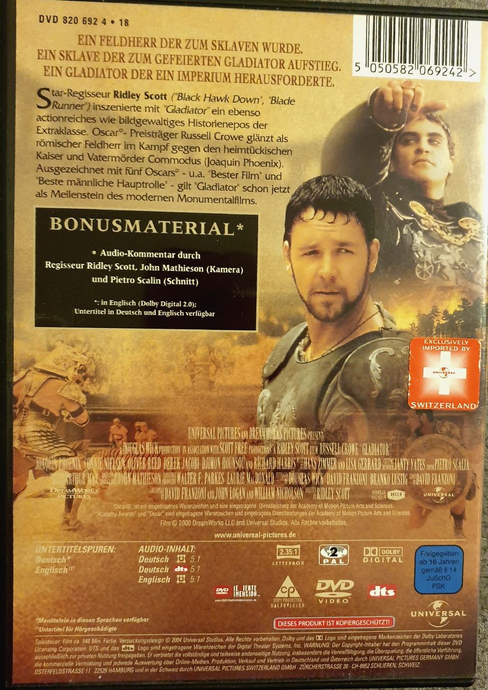 Tous les DVDs: Gladiator – DVD – D'occasion à Zürich par ptanyela 1