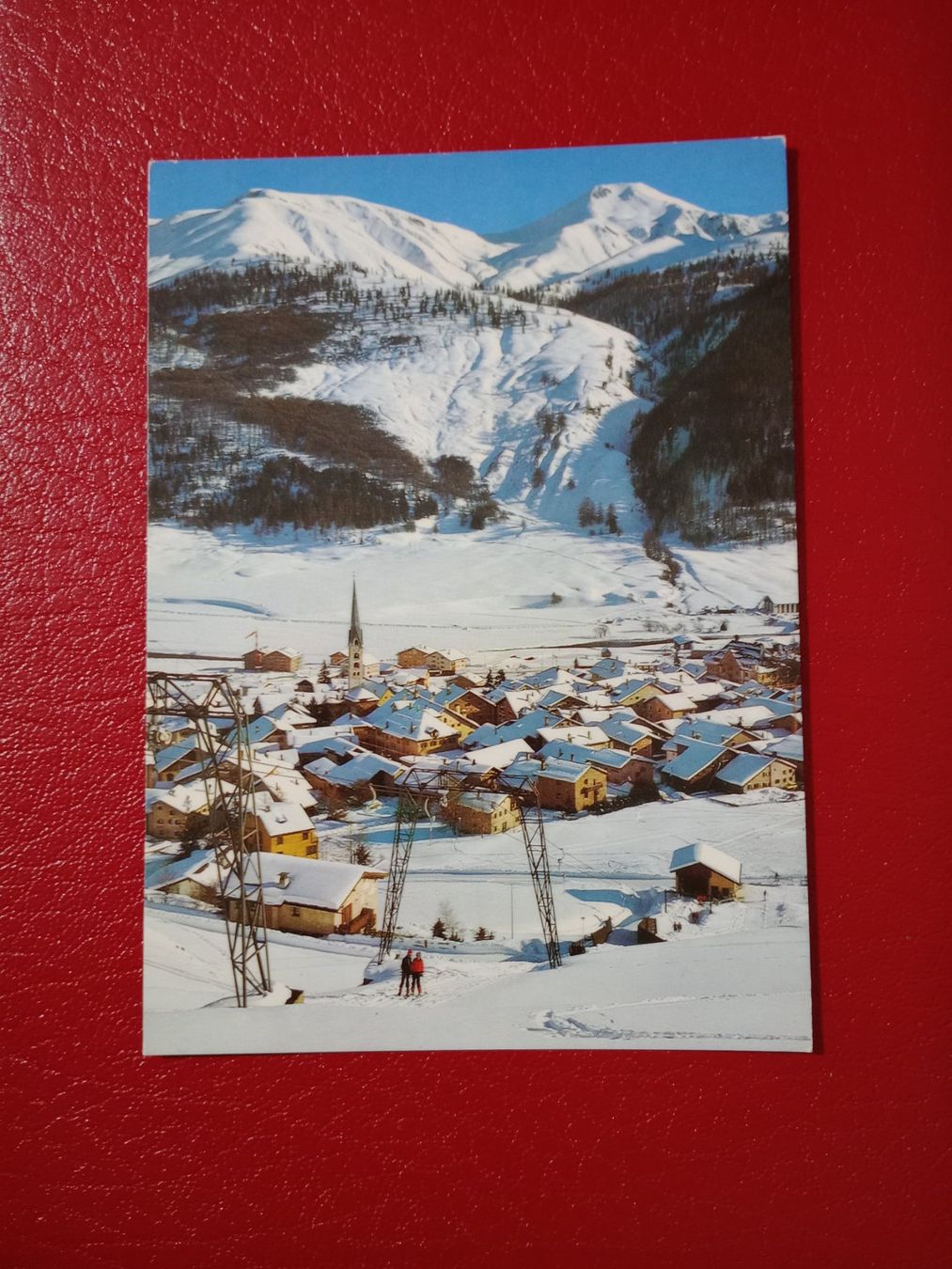 Cartes postales: Zuoz Graubünden Winter 1978 mit Skilift – D'occasion à Küttigen par Melisch1000