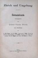 Zürich und Umgebung Heimatkunde 1883