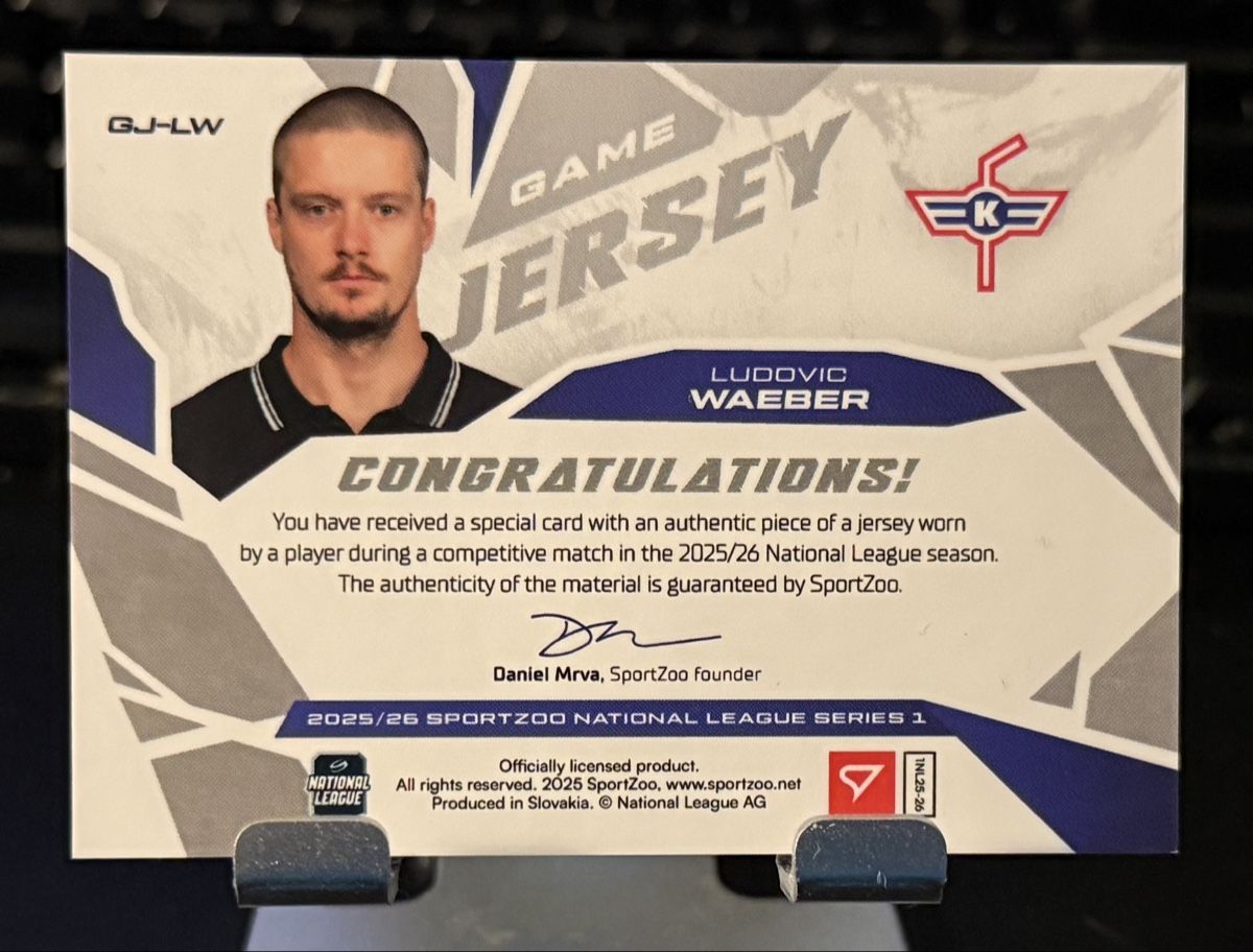 Sportzoo Carte collezionabili: Ludovic Waeber 64/85 Game Jersey – Nuovo (secondo la descrizione) da Zauggenried venduto da Puckcollector_NS 1