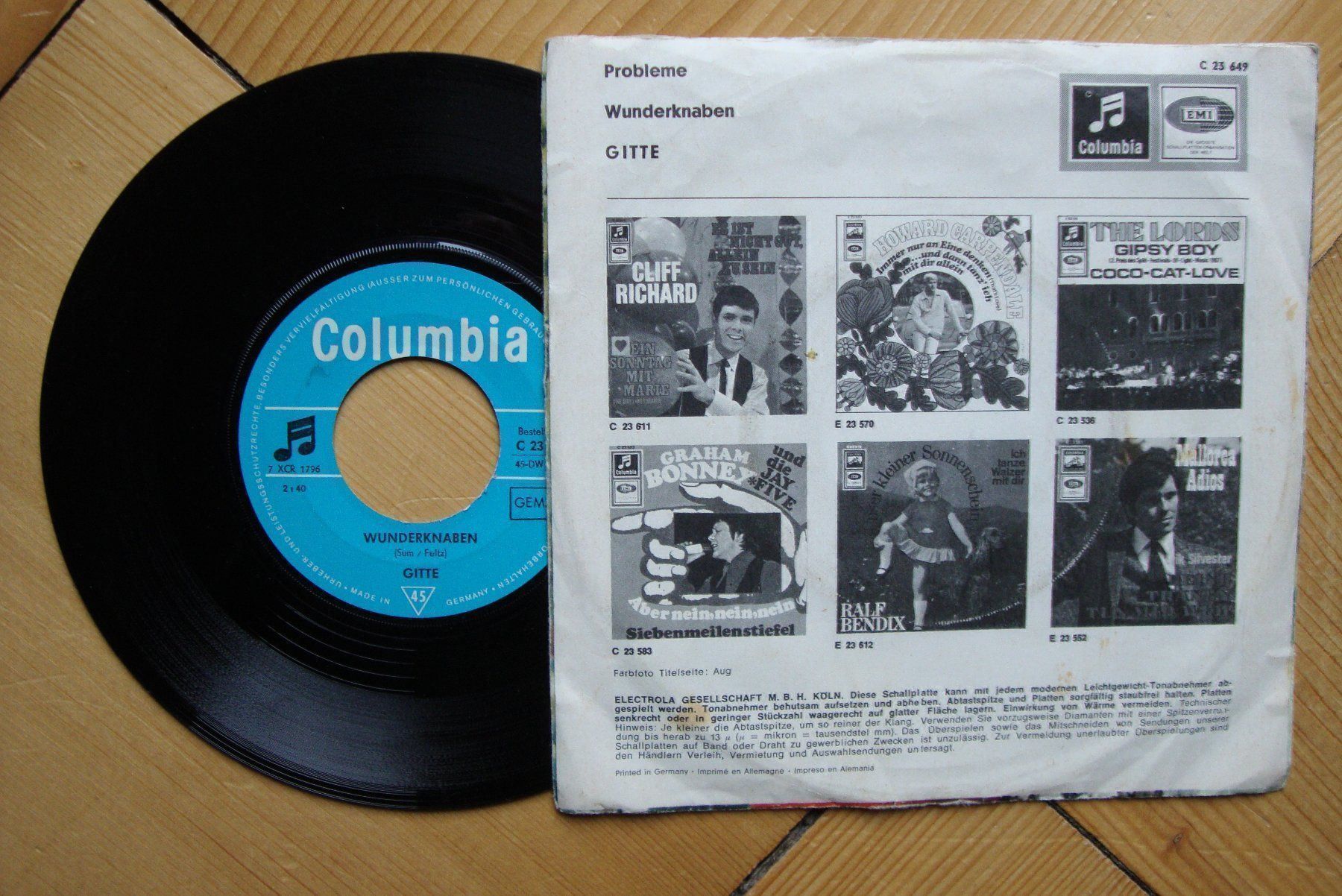 Dischi in vinile: GITTE - PROBLEME - WUNDERKNABEN Single – Usato da Bern venduto da Uli_10_11 1