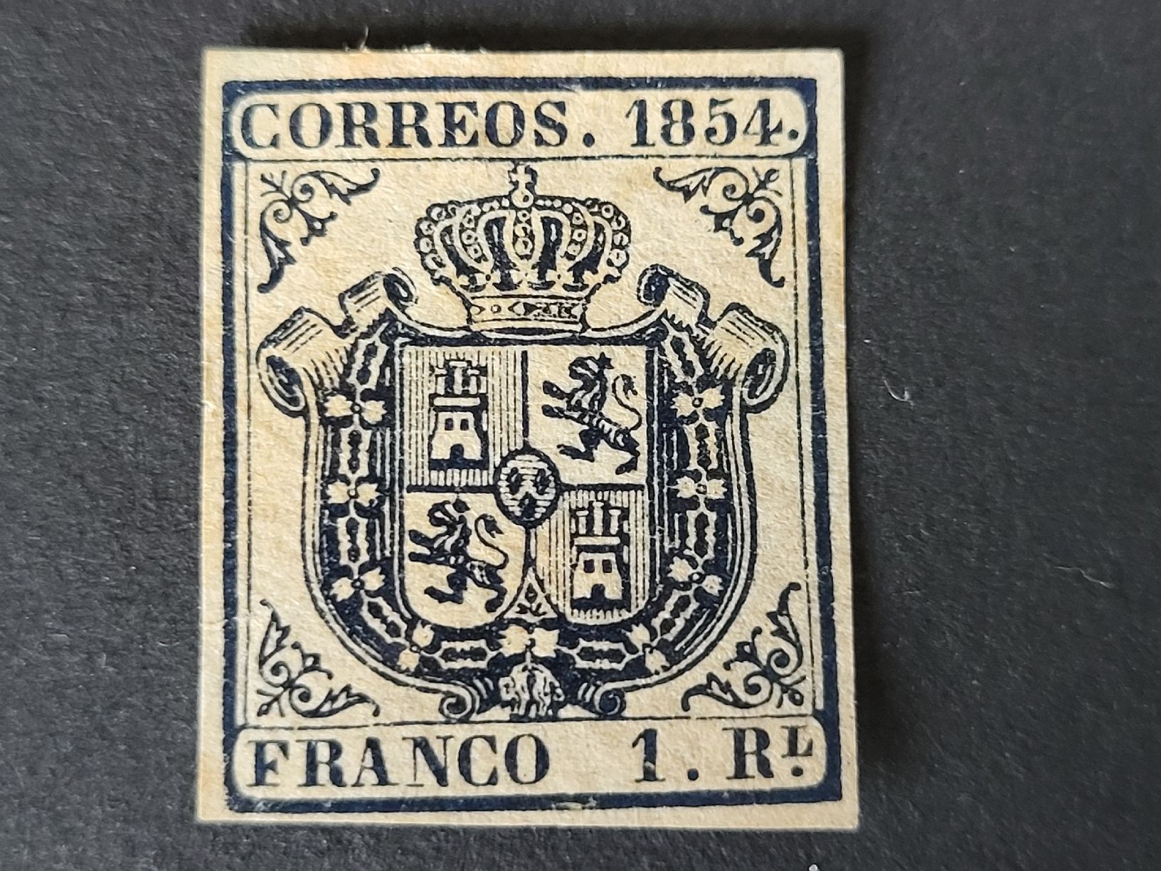 Tutti i francobolli: 1854, Spanien  -  Wappen  – Nuovo (secondo la descrizione) da stäfa venduto da brandy66