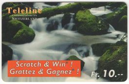 seltene TELELINE Prepaid Telefonkarte - Bergbach