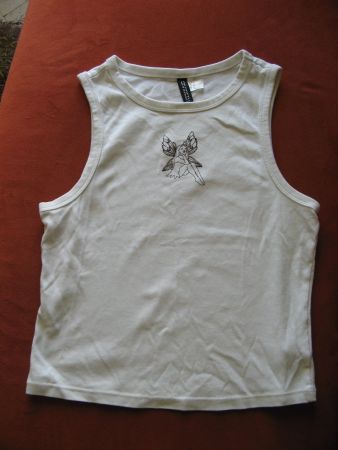 ärmelloses weisses Elfen Shirt/Top Devided Gr. M