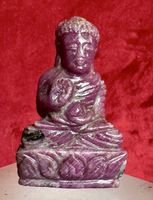 Buddha Figur Rubin,handgeschnitzt 30g ✨Sammlerstueck!