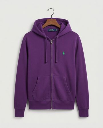 Felpa Viola Ralph Lauren con Zip Tg. XS Usata Poco 💜