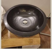 Spezielles Granit-Waschbecken rund 45 cm