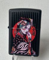 2023 Black Matte Zippo "Geisha Girl" Neu