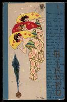Raphael Kirchner: Drei Geisha mit Pfauen