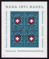 1971 Gedenkblock NABA Nr. W45 mit ET-ʘ