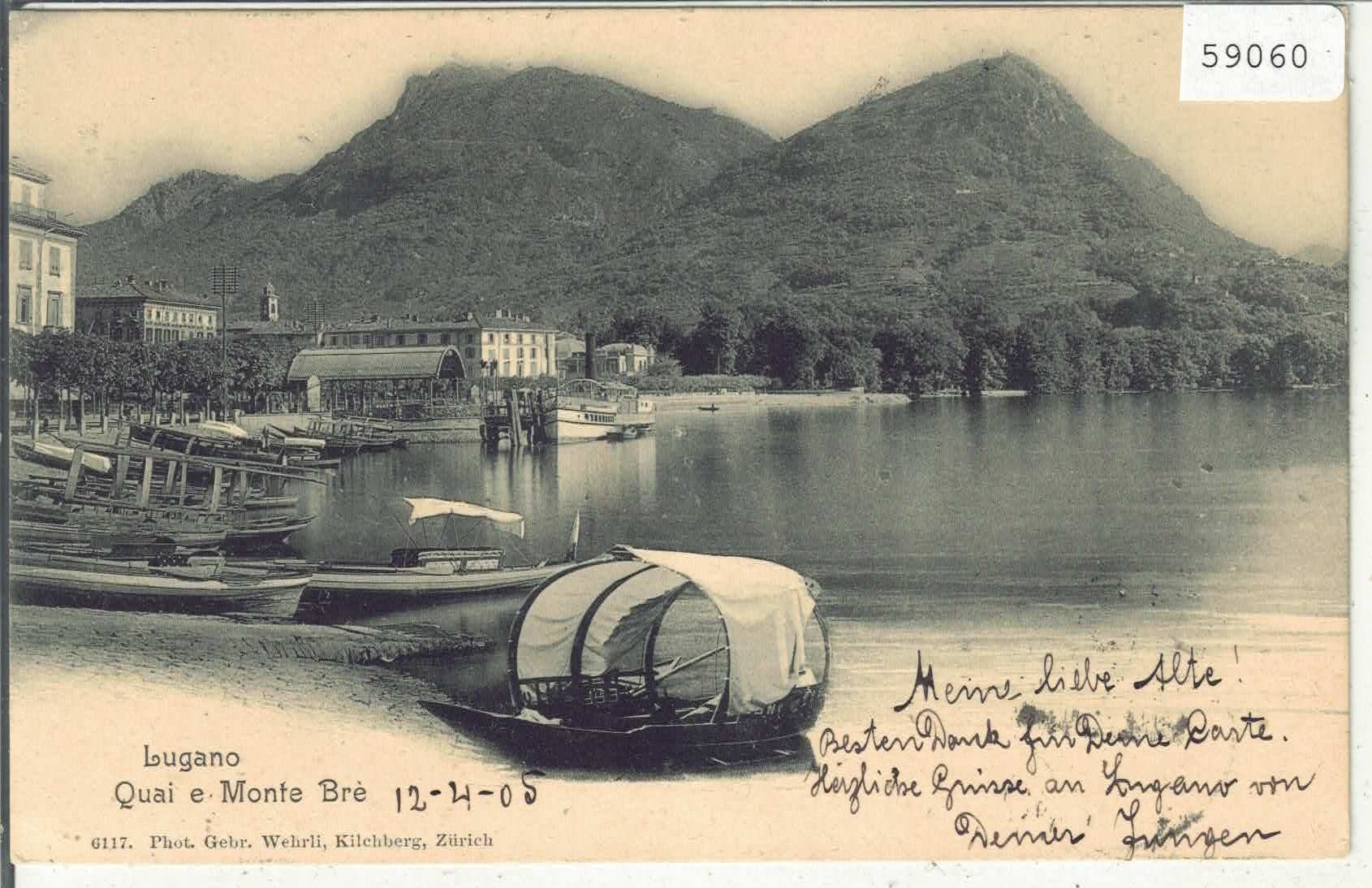Cartes postales: Lugano - Quai e Monte Brè – D'occasion à Ettingen par Kartenplanet