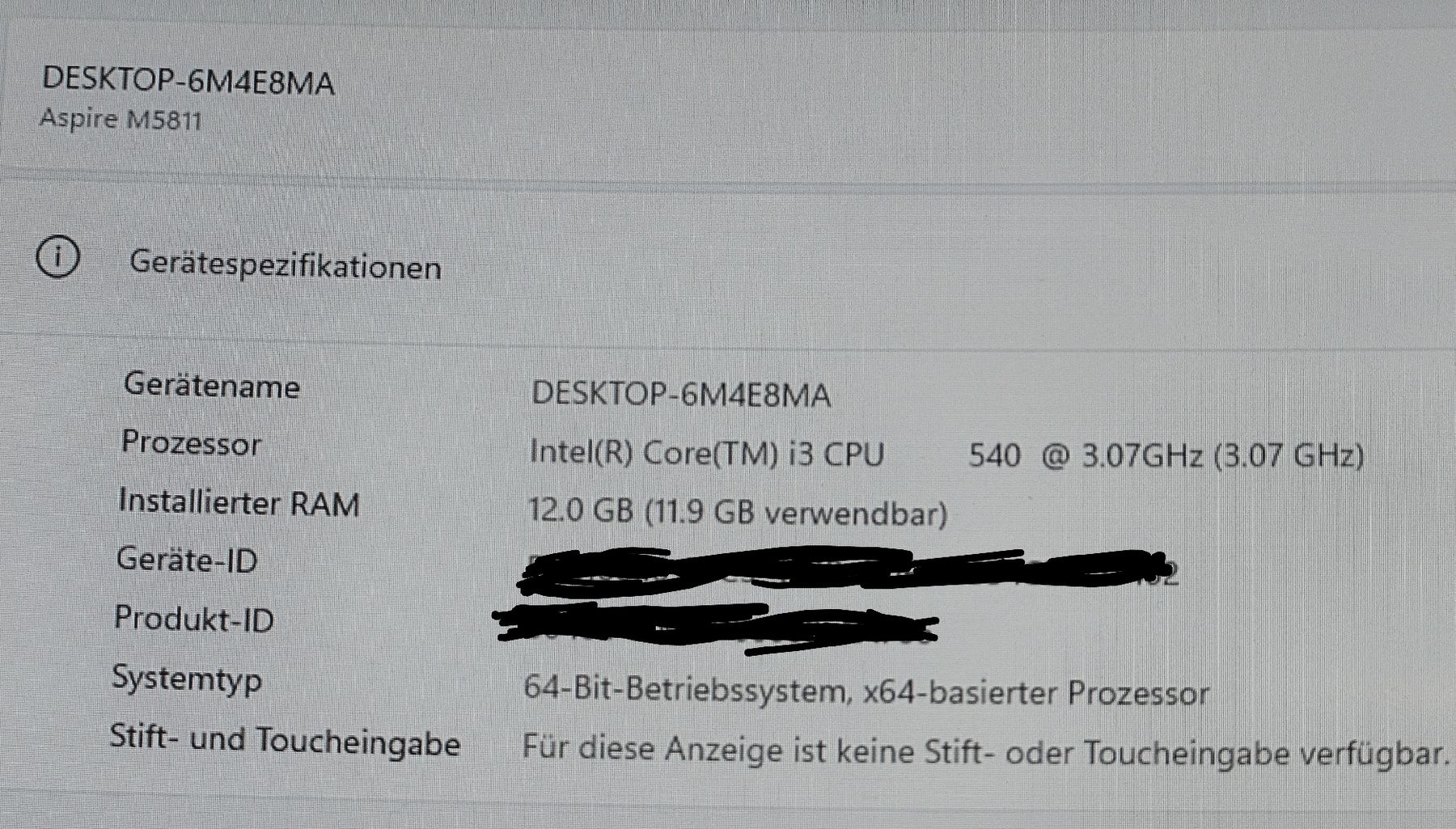 Acer PC: Home Office Computer mit 12 GB Ram, SSD & Windows 11! – Usato da Ennetmoos venduto da Faders 9