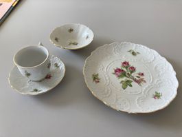 Lindner Porzellan Bavaria Kaffeetasse Gedeck Sommerdeko