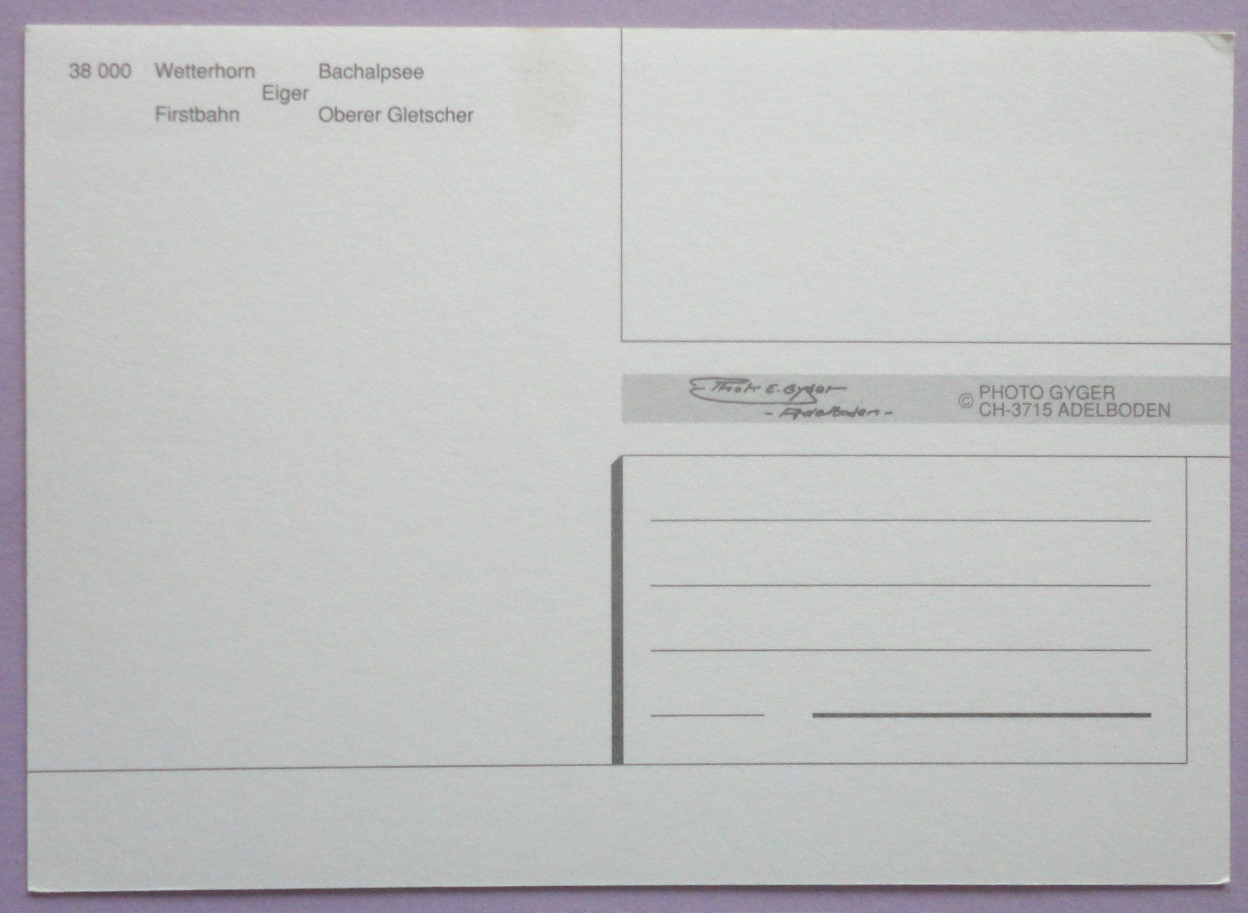 Cartoline postali: Grindelwald - Berner Oberland – Usato da Fétigny venduto da Billy2miny 1