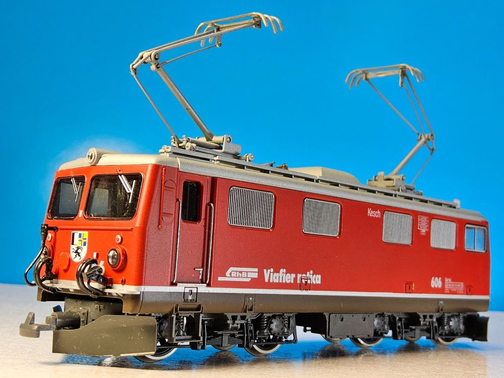 Bemo Modelleisenbahnen: Bemo 1252 119 Vitrinenmodell _ RhB E-Lok Ge 4/4 I 606 Kesch – Gebraucht aus Uerikon von Airport68 3