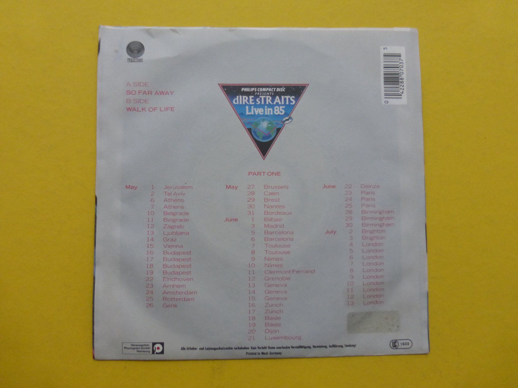Vinyles: Dire Straits – So Far Away – D'occasion à Zürich par Swiss57 1