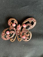 BROCHE PAPILLON CUIVRE ROSé-4X3 CM
