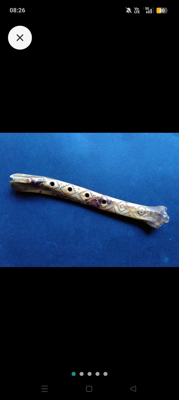 Musikinstrumente: Knochenflöte – Gebraucht aus Buus von rebekkaschraner