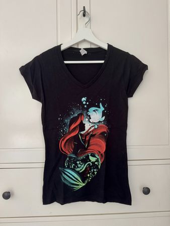 Disney The Little Mermaid T-Shirt, Black, V-neck 🧜‍♀️