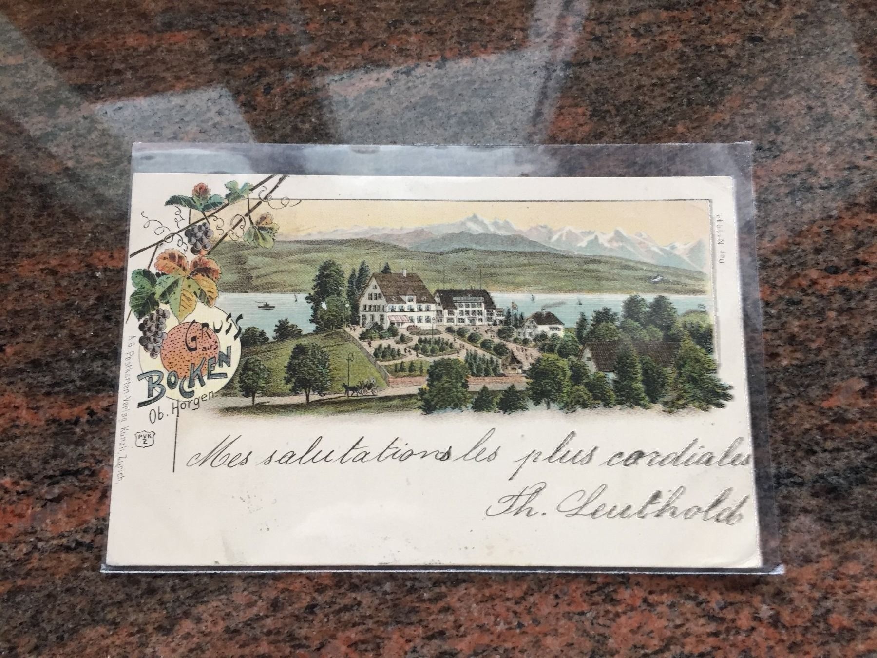 Cartes postales: Bocken bei Horgen Litho 1902 – D'occasion à Trachslau par bastet06