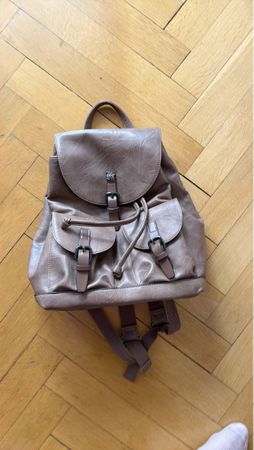 Swiss edelweiss Backpack faux leather taupe