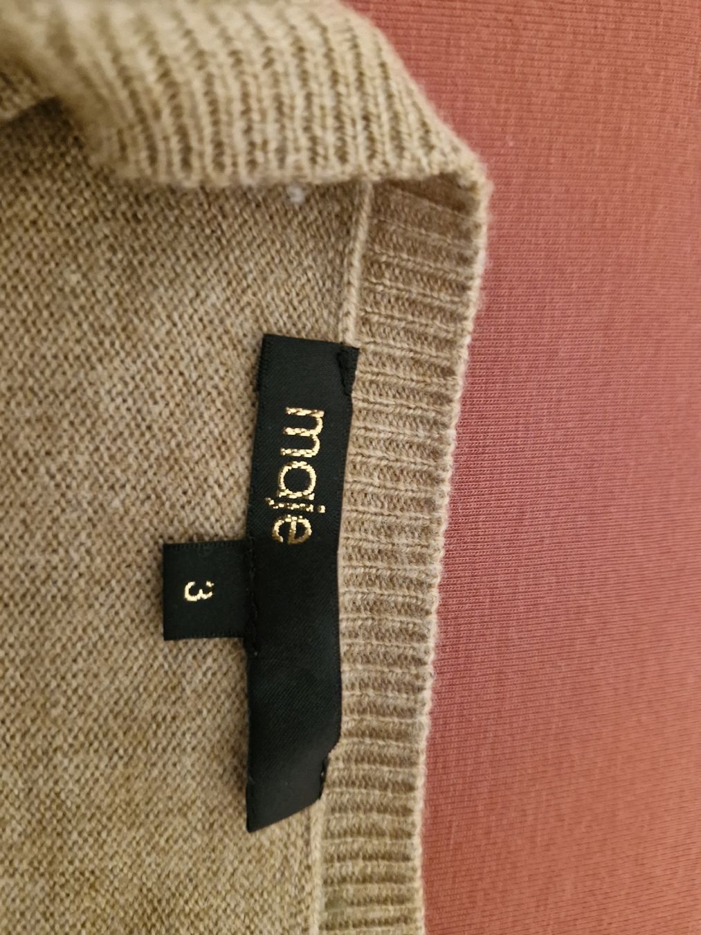 Maje Pullover & Sweatshirts: Pull Maje beige col drapé laine mélangée taille 3 – Gebraucht aus St-Légier-Chiésaz von apocopea 2