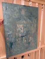 Gemälde abstrakt blau weiss Acryl auf Leinwand
