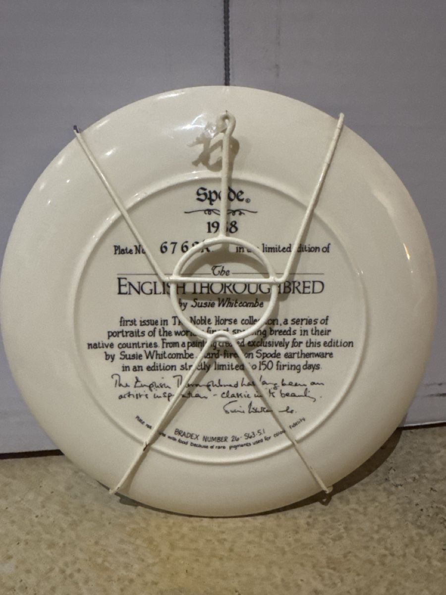Spode Piatti: Sammelteller Spode English Thoroughbred – Usato da Zumikon venduto da 19monica75 1