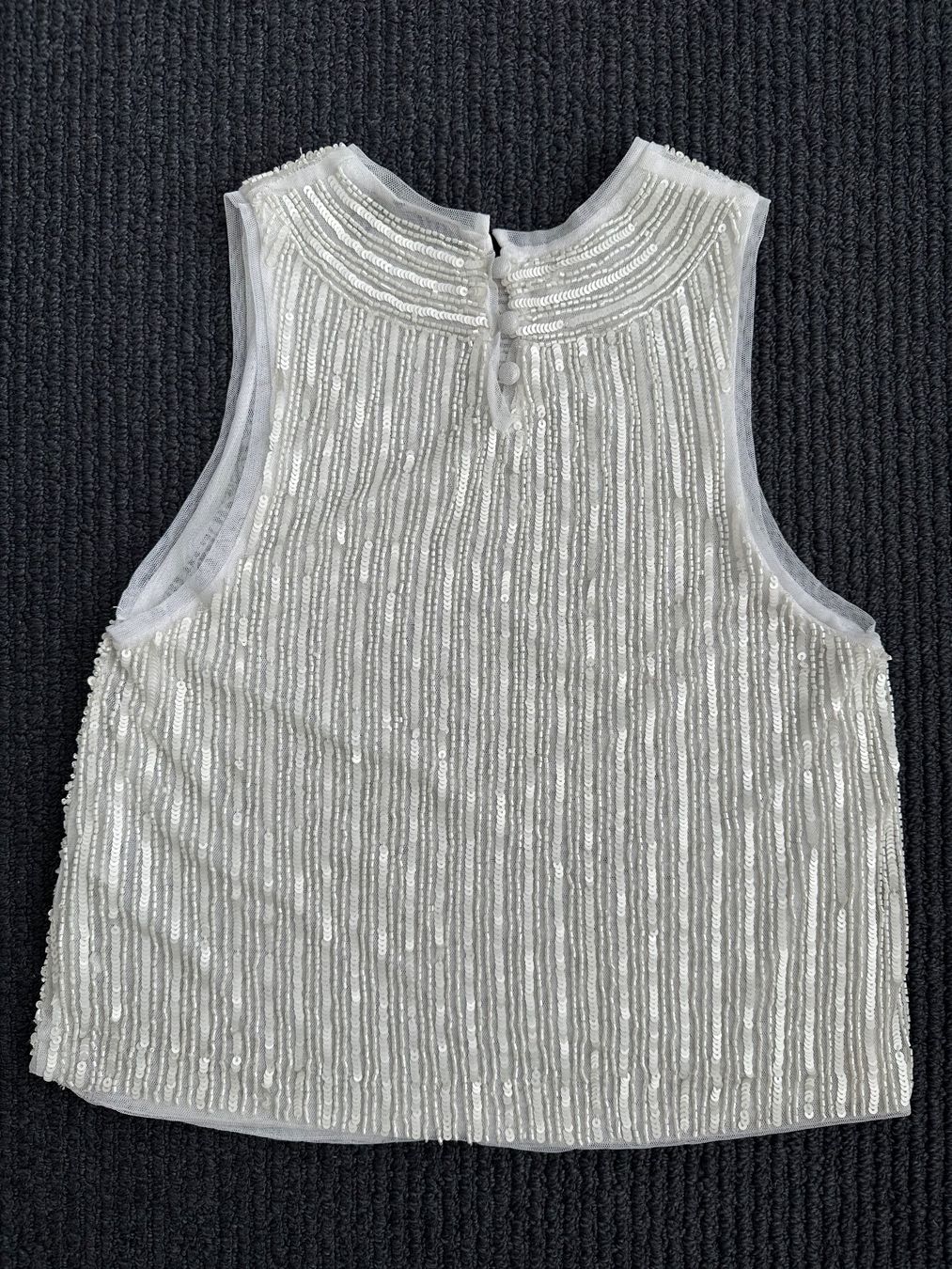 Asos Top: Top mit Pailletten und Perlen, 32 – Usato da Lachen SZ venduto da zabalina 3