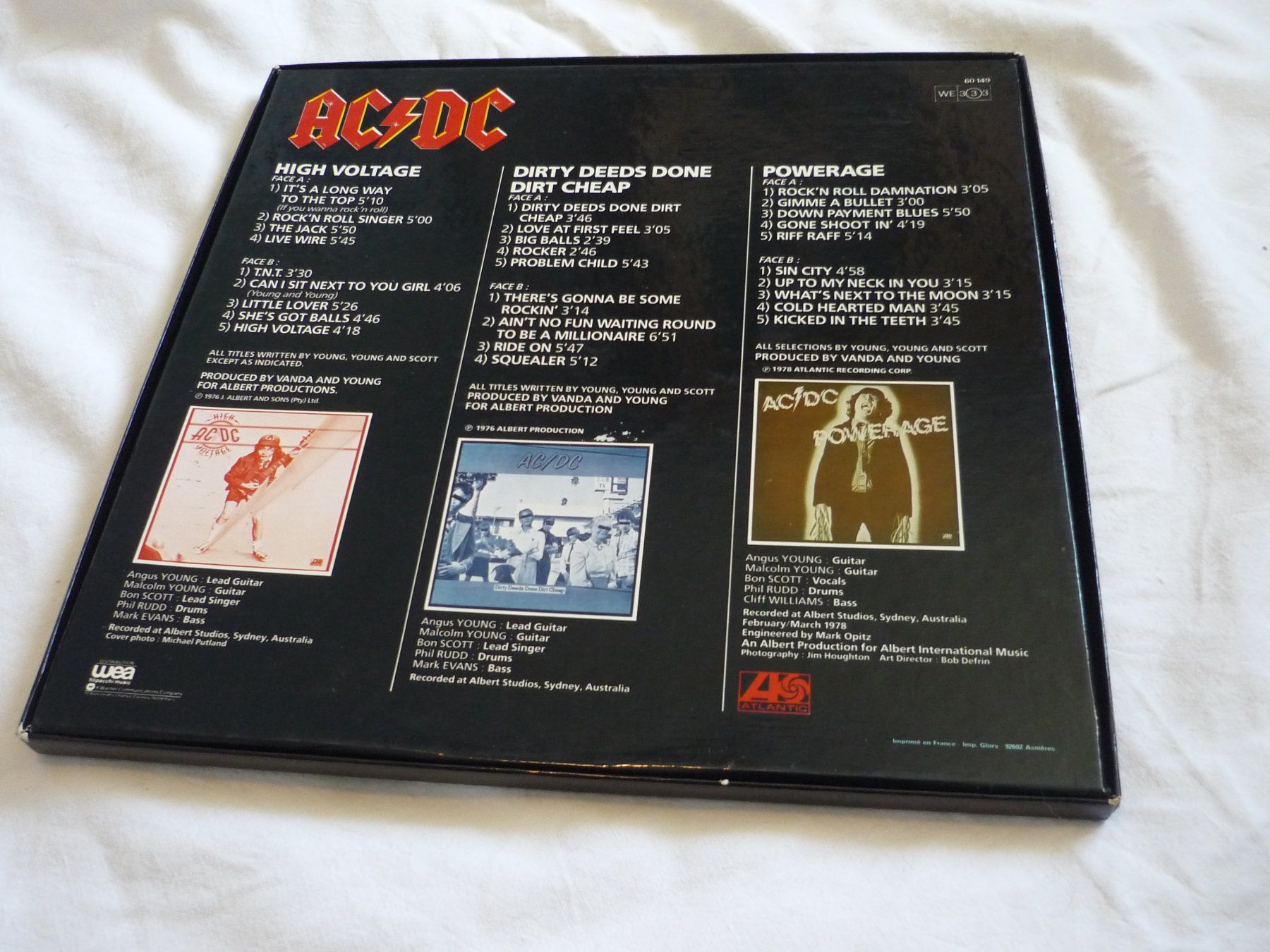 Dischi in vinile: AC DC Coffret 3 lp Atlantic 60149 x3 12" LP Box Set + 7" – Usato da Beringen venduto da Flatretriever 1
