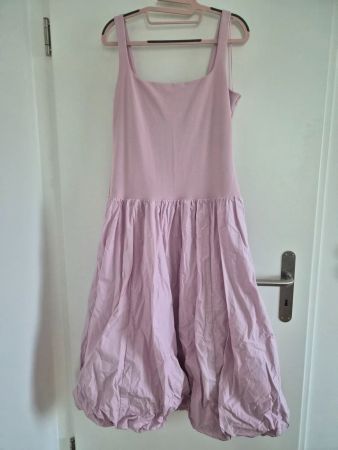 Abercrombie & Fitch Midi Kleid Ballonsaum rosa Gr. L *Top*