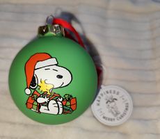 Snoopy Weihnachtskugel mit Woodstock🎄Glas! ca. 8 cm