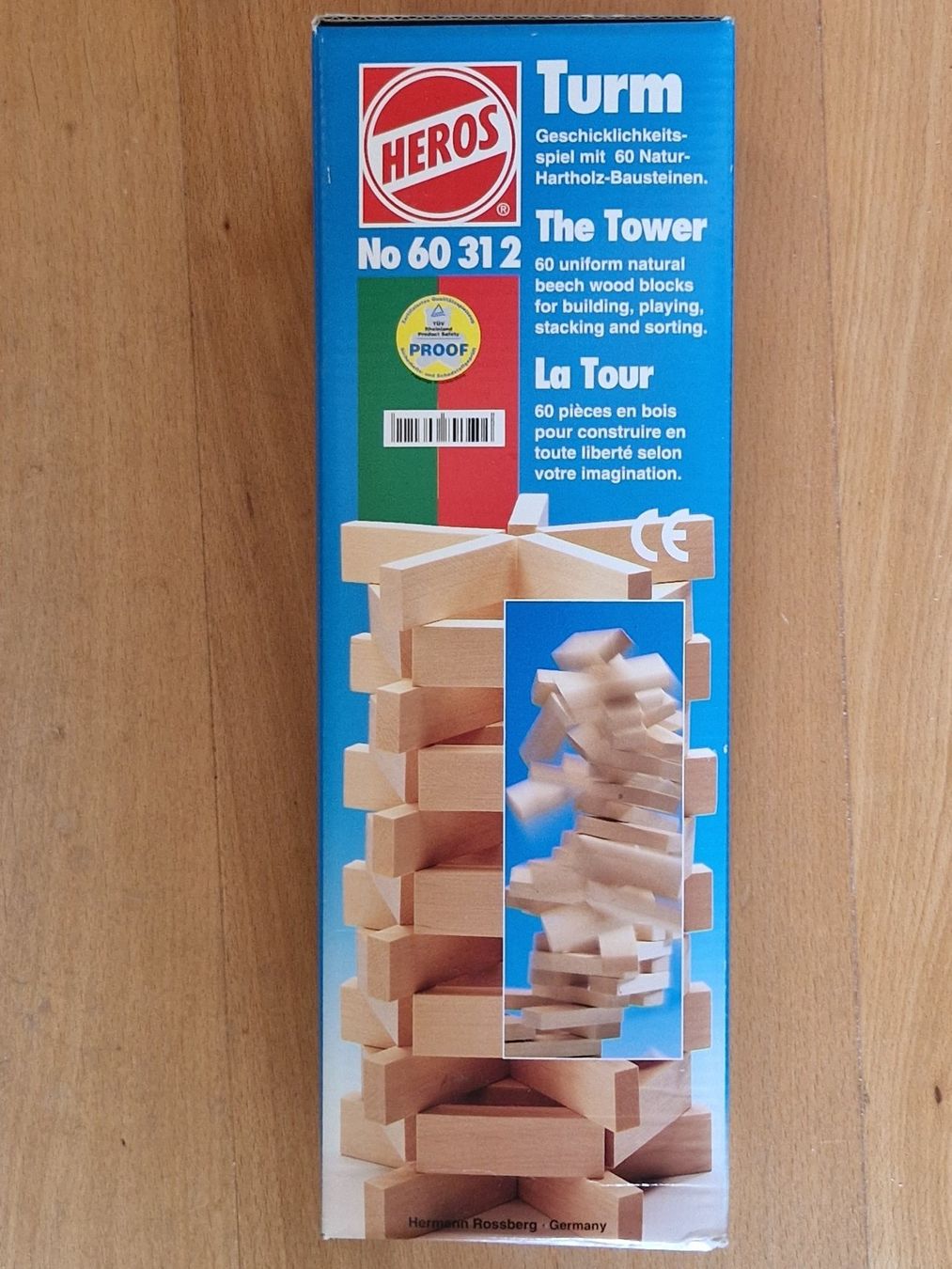 Giochi: Turm - Geschicklichkeitsspiel mit 60 Bausteinen – Nuovo e nell'imballaggio originale da Rüti ZH venduto da Gigelisuppe